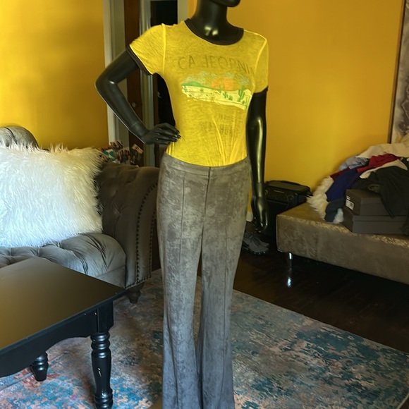 Jealous Tomato Gray Faux Suede Bell Bottoms - Picture 11 of 11